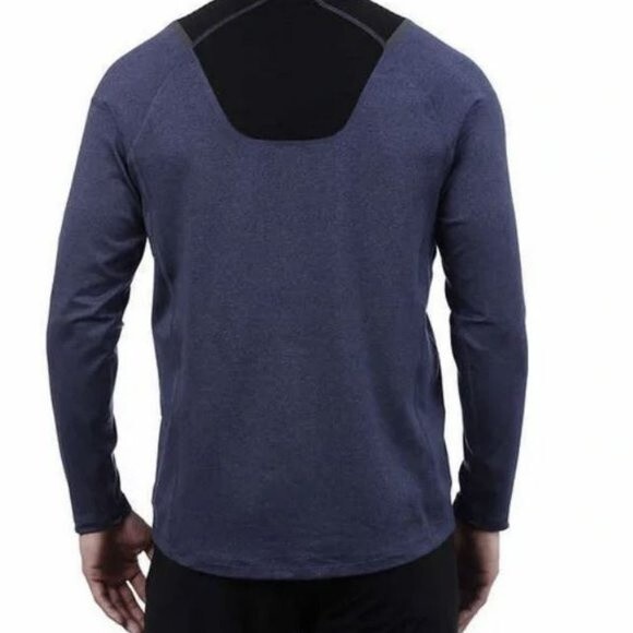 SPYDER ACTIVE Men's Size Large Blue Black Long Sleeve Pullover Moisture Wicking - Picture 10 of 10